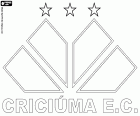 Shield of Criciúma Esporte Clube, football club based in Criciúma, city of the Santa Catarina State in the South Region of Brazil