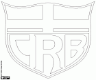 Emblem of Clube de Regatas Brasil, CRB, sports club and football club based in Maceió, city with coast on the Atlantic Ocean and capital of the Alagoas State, in the Northeast Region of Brazil