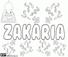 Zakaria, name for boy in Icelandic and transcriptions of the name in Georgian and in Arab, variant of Zakariyya and Zakariya