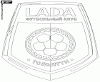 Logo of FC Lada Togliatti, football club based in Tolyatti or Togliatti, city in the Samara Oblast, in the South-East of European Russia. Futbolnyj Kłub Lada Toljatti, russian original name transliterated 