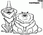 Alpha and Beta, the leaders of the pack of wolves in the movie from Warner, Storks