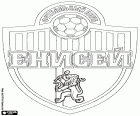 Logo of FK Yenisey Krasnoyarsk, football club based in Krasnoyarsk, town in the East Siberia region and capital of the Krasnoyarsk Krai. Futbolny Klub Yenisey Krasnoyarsk, Russian original name transliterated