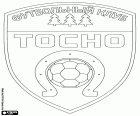 Emblem of FK Tosno, football club based in Tosno, municipality to shores of Tosna river, Center administrative of the Tosnensky district in the Leningrad Oblast
