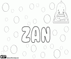 Zan, slavic name for boy, diminutive and variant of Zander, equivalent to Xander. Žan, male name very popular in Slovenia, corresponds to John. Zan, unisex name used in China