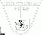 Emblem of Klub Sportowy Wisła Puławy, football club with headquarters in Puławy, city located in the confluence of the rivers Wisła and Kurowka in the Lublin Voivodeship, at the east of Poland