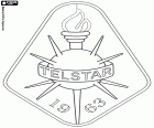 Badge of SC Telstar, football club based in IJmuiden, port city at the mouth of the Grand Canal in the North Sea, in the North Holland province