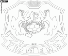 Shield of FC Tyumen, Futbolnyĭ Klub Tyumen, football club based in Tyumen, administrative center of the Tyumen oblast and city in the Western Siberian
