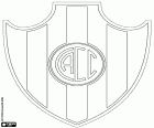 Emblem of Club Atlético Central Córdoba, known by the nickname of Los Ferroviarios, the railwaymen, football club based in Santiago del Estero, city in the North of Argentina and capital of the Santiago del Estero province 