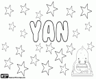 Yan, name for boy used in Belarus, variant of Ioannes. Yan, chinese name with two different origins and meanings. Yan with the meaning of rocks and cliffs, used for boy. Yan with the meaning of beautiful and precious is a very popular name for girl in China