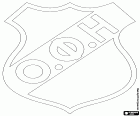 Badge of Omilos Filathlon Irakliou, known as OFI Crete, sports club and football club based in Heraklion, the largest city on the island of Crete, the fourth largest Greek city, the capital of the region of Crete