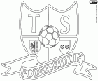 Logo of TS Podbeskidzie, Towarzystwo Sportowe Podbeskidzie Bielsko-Biała, football club based in Bielsko-Biała, city on the banks of the Biała River at foot of the Carpathians in the Voivodeship of Silesia, located in the South of Poland, close to the borders with the Czech Republic and Slovakia