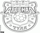 Shield of FK Arsenal Tula, football club based in Tula, city on the banks of the river Upa in the center of European Russia, is located less than 200 km south of Moscow and is the capital of Tula oblast