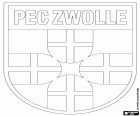 Badge of PEC Zwolle, football club with headquarters in Zwolle, city in the central-eastern of the Netherlands and capital of the Overijssel province
