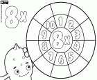 Pypus wants you to help to solve the multiplication wheel by 8. Remember that all these results must be even numbers