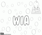 Wia, female name of origin Germanic, variant of Wija and Wya