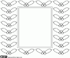 A rectangular canvas in blank to customize for the Christmas celebration, with a frame surrounded by the holly leaves