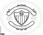 Shield of Clube Desportivo Nacional, Nacional de Madeira, football club based in Funchal, city of the island of Madeira and capital of the autonomous region of Madeira, Portuguese archipelago in the Atlantic Ocean