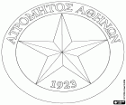 Shield of PAE APS Atromitos Athinon, football club based in Peristeri, city located in the North-West of Athens metropolitan area, the Greek capital
