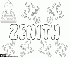Zenith, name used for both girl and boy in different countries and languages. This name comes from the zenith, the intersection point of the celestial sphere and the vertical above the head of a person