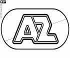 Logo of Alkmaar Zaanstreek, AZ Alkmaar, football club with headquarters in Alkmaar, city in the northwest of the Netherlands, in the North Holland province. Alkmaar is a tourist city famous for its cheese market