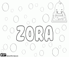Zora, variant of Zorana, female name of Slavic origin, its meaning is aurora or dawn. Zora, name used in Czech, Slovak, Croatian and Slovenian. Zora, transliteration of the same name in Serbian, Bulgarian and Macedonian