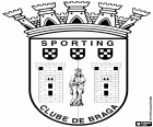 Shield of Sporting Clube de Braga, football club based in Braga, city in the historical province of Minho, in the Northwest of Portugal. Braga is the third city more populous of the country