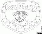 Logo of Athlitikos Omilos Xanthi, football club with headquarters in Xanthi, city in the region of East Macedonia and Thrace, in the northeast of Greece