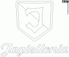 Logo of Jagiellonia Białystok, football club with headquarters in Białystok, city located in the northeast of Poland, to some 60 km of the border with Belarus, is the capital of the Podlaskie Voivodeship