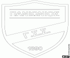 Badge of Panionios Gymnastikos Syllogos Smyrnis, multisports club based in Nea Smyrni, city that is part of the Athens metropolitan area, the capital of Greece
