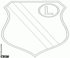 Shield of Legia Warszawa SA, football club with headquarters in Warsaw, city to shores of Vistula River in the centre-east of the country. Warsaw is the capital of Poland and of Mazovia voivodeship