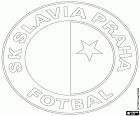 Badge of Slavia Prague, Sportovní klub Slavia Praha Fotbal AS, football club in a sports club with headquarters in Prague, the most populated city and the capital of the Czech Republic