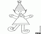 A nice Christmas elf drawn in a simple style