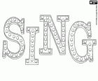 Sing, the original logo in English of the animation film produced by Illumination Entertainment