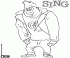 Johnny the gorilla has the dream of being a singer. He is one of the criminals from his dad's gang. A character from the movie Sing