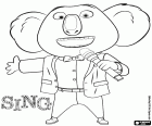 The presenter of the singing contest is the charming and elegant Buster. A character from Sing the movie