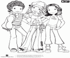 Holly Hobbie with their large friends Carrie and Amy, the three friends together