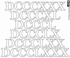 To learn Roman numerals 830, 840, 850, 860, 870 and 880