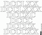Learn to count in tens from 770 up to 820 with Roman numbers. Roman numerals corresponding to 770, 780, 790, 800, 810 and 820