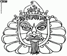 A decorative mask of Indonesia, an exotic idea for the Carnival costume