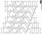 We are still learning Roman numerals, you will find the figures 73, 74, 75, 76, 77 and 78 in this educational sheet 