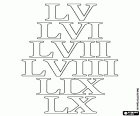 To learn Roman numerals corresponding to the numbers 55, 56, 57, 58, 59 and 60