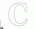 The sign C corresponds to the number hundred, 100, at the Roman numeric system. C is the first letter of the original Roman name CENTVM, Centum