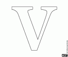 In the numeric system of the ancient Romans the letter V represents the number 5, five. This symbol is the inverted of the one used by Etruscans. The original Roman name for V is QVINQVE, quinque