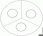 A chromatic circle for three colours combinations