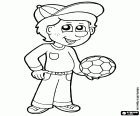 Games and sports with balls, a very popular children's activities. Here we have a boy ready to play football