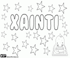 Xainti is the transliteration in Greek of Heidi, name with Germanic origin