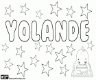 Yolande, name in French for girl, the origin of the name is uncertain