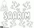 Saarim, male name of Arabic origin, as well as its variants Sarim and Saarem among others. Sarim is also a name used for girl