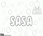 Sasa, an abbreviated name used both for boy and girl that corresponds to Alexander and Alexandra in different languages. Saša, name in several Slavic languages as Czech, Slovak, Croatian and Slovenian, is also a transliteration of the same Serbian name. Sașa, the same name in Romanian for boy. Sasa, feminine name in Japanese