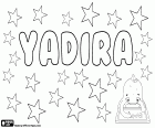 Yadira, feminine name with unknown origin, name used in Spanish-speaking countries
